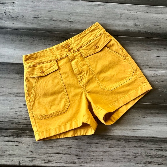 ❤️ LAST CHANCE J. Crew 'Officer Shorts' High Rise Pocket Shorts in Gold - Picture 3 of 8